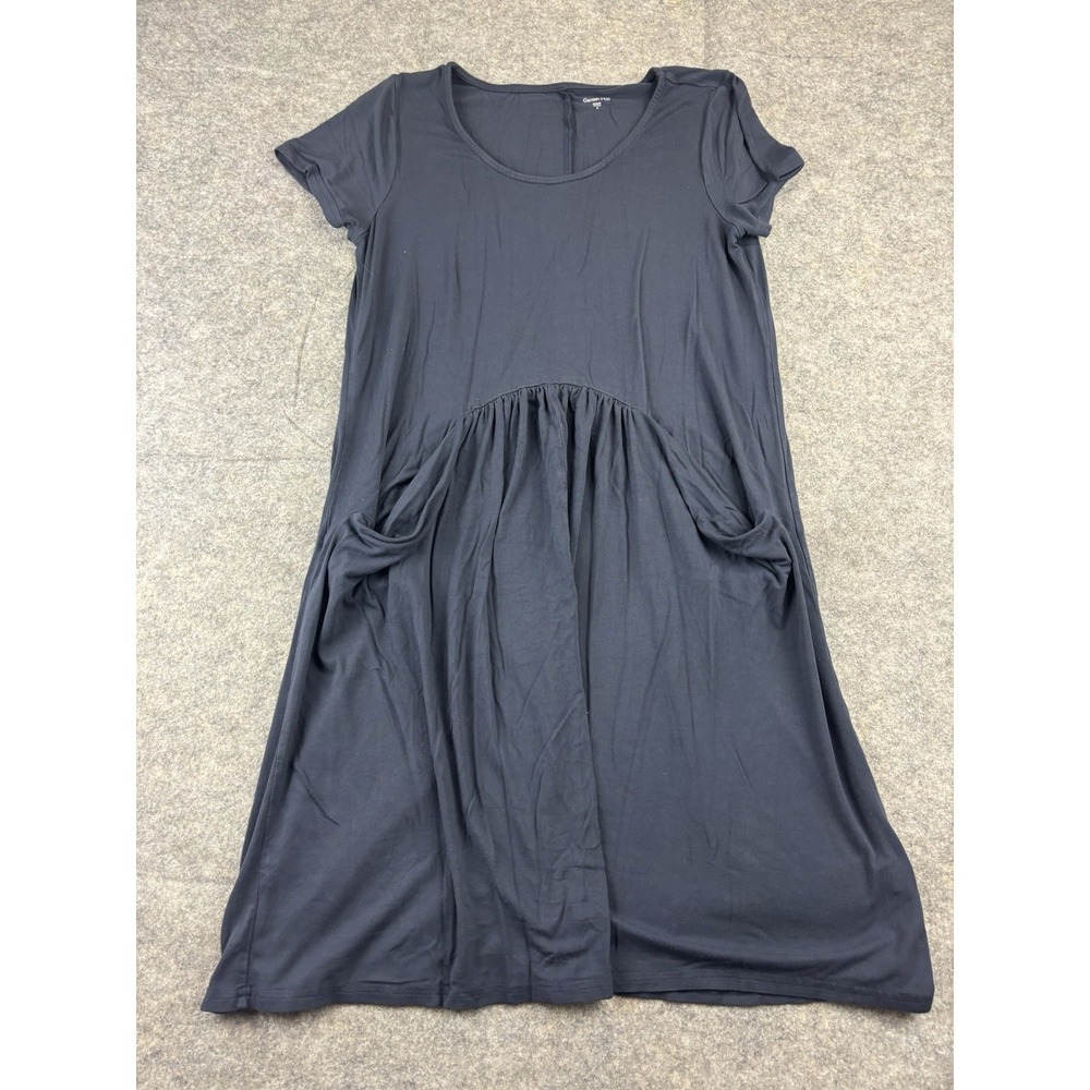 Garnet Hill Women's S Viscose Blend‎ Pocket Dress Casual Relaxed Boho Coastal